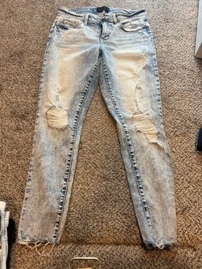 Buckle black ankle skinny